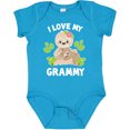 thumbnail image 3 of Inktastic Cute Sloth I Love My Grammy with Green Leaves Boys or Girls Baby Bodysuit, 3 of 5