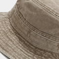 thumbnail image 3 of Sombreros de pesca/sombrero boonie/sombreros de cubo/gorra de safari/para camping, pesca, turismo, jardinería, playa, piscina, parque, sombrero para el sol para hombres/mujeres, caqui Feliz Sencillez, 3 of 5