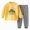 R599-Yellow, variant on NOLDARES Toddler Baby Girl Clothes Fall Winter Outfits Contrast Color Long Sleeve Sweatshirt Pants Sets(Blue,6-12 M)