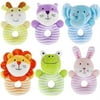 Cute Soft Sound Animal Handbells plush Squeeze Rattle For Newborn Baby Toy Gifts