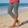 thumbnail image 2 of Womens Yoga Pants High Waist Hollow Out Stretchy Compression Gym Yoga Women's Pants Dark Gray L, 2 of 8
