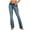 Blue, variant on Wyobmus Women's Slim Jeans Casual Loose Distressed Straight Leg Denim Pants Comfy Low Rise Washed Flare Jeans Blue