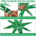 thumbnail image 3 of Star Balloons Wrbin, 8 unidades, color verde, 69/56 cm, explosión de una sola pieza, 3 of 7