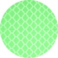 thumbnail image 1 of Ahgly Company Indoor Round Trellis Emerald Green Modern Area Rugs, 4' Round, 1 of 4
