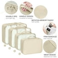thumbnail image 3 of TSV 7pcs Packing Cubes for Suitcases, Light Packing Cubes for Travel, Luggage Organizer Bags Set, Beige, 3 of 8