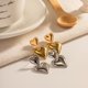 thumbnail image 3 of Pendientes colgantes de amor sin color para mujer, de alta gama, de acero de titanio laminado en color dorado y plateado, de Sense Niche, 3 of 6