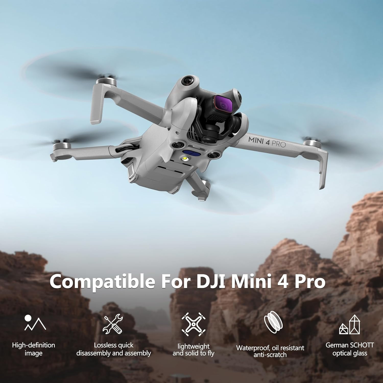 DJI Mini 4 Pro All Day Filter 6Pack - ND with GimbalSafe Tech