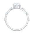 thumbnail image 2 of Rosec Jewels - Lab Created Diamond Circle Engagement Ring with Spaced Accent (Ef-VS Quality) - 1 Ct Diamond Ring, 925 Sterling Silver, US 4.00, 2 of 8