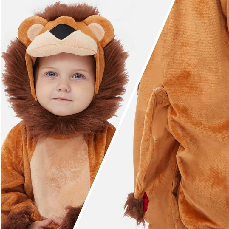 Joyfy Baby Brown Lion Costume with Booties for Halloween Dress up