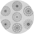 thumbnail image 1 of Ahgly Company Indoor Round Patterned Platinum Gray Area Rugs, 7' Round, 1 of 1