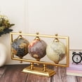 thumbnail image 3 of Globe For Office Table Rotating World Map For Kids Room Office Decor, 4 - Inch Diameter Globes With Black Metal Stand For Study Table (Gold Rectangle Frame) Pack Of 1, 3 of 5