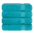 thumbnail image 5 of Cotton Paradise 100% Cotton 4 Piece Turkish Bath Towel Set, Soft Plush Towels Clearance Bathroom Set, Aqua, 5 of 7