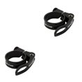 thumbnail image 4 of Soidarity Abrazadera de aluminio para tija de sillín de bicicleta MTB, anillo de montaje de tija de sillín de liberación rápida, accesorios para negro 31.8 mm 2piezas Soidarity  CBP099385, 4 of 5