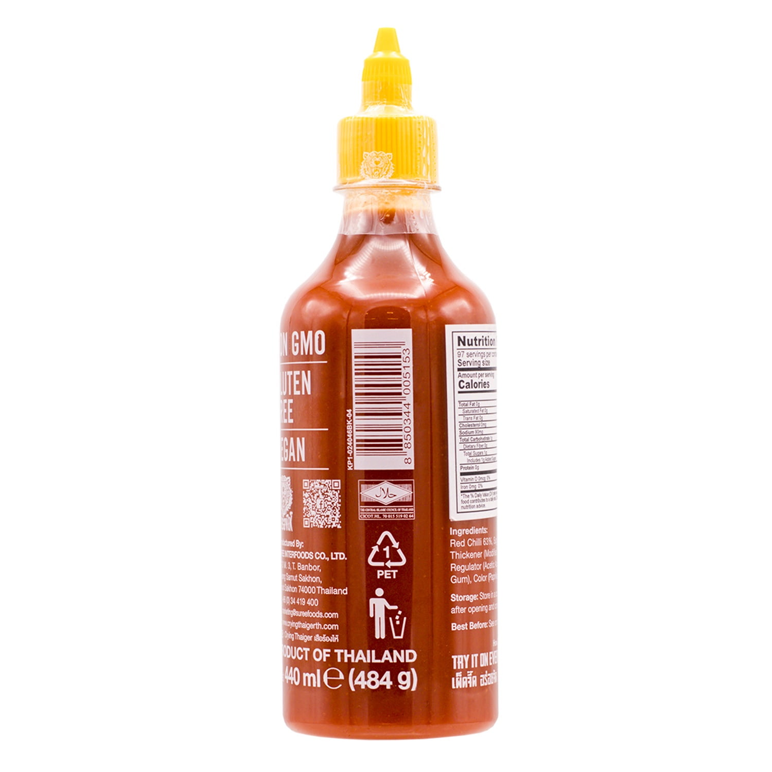 (2 pack) Crying Thaiger Authentic Sriracha Sauce 17 oz Squeeze Bottle, Original Flavor