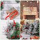 thumbnail image 5 of Adornos navideños, 20 ramas navideñas con purpurina, púas artificiales, ramitas florales para adornos de árbol de Navidad, guirnalda navideña de bricolaje, ramas de pino., 5 of 8