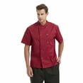 thumbnail image 4 of TOPTIE Unisex Short Sleeve Chef Coat Jacket, Red, 4 of 8