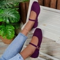 thumbnail image 4 of BRGZLK Womens Chelsea Shoes Fashionable Casual Flat Bottomed Pointed Shoes Plus Size Solid Color Cute Patent Leather Slip On Evening Dress Work Shoes Purple 7.5, 4 of 5