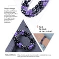 thumbnail image 7 of Eespoir 8MM Natural Amethyst Double-layer Bracelet, Black Magnet Beaded Bracelet, Men and Women Couple Bracelet, for Energy, Style, Gift, Adjustable, 7 of 7