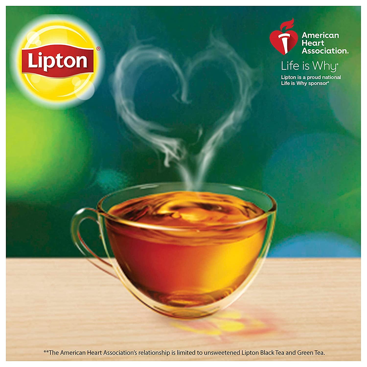 Lipton Decaffeinated Black Tea Bags, Can Support Heart Health, 72 Count (Pack of 2) Total 144 Tea Bags