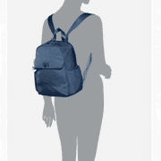 Hedgren RFID-Blocking Water-Resistant Polyester Backpack, Baltic Blue