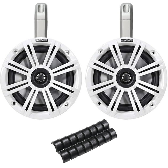 Kicker PowerSports White Weatherproof Tower Enclosures 6.5" White Marine OEM Speakers