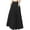 Black, variant on Yuwull Women's Vintage Stretch High Waist A-Line Flared Maxi Skirts with Pockets Solid Color Pleated Long Skirts Black