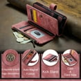 thumbnail image 3 of CaseMe Phone Case Wallet Case for Samsung Glalxy Z Fold 6 PU Leather Magnetic Handbag Zipper Pocket Card Slots, 3 of 7