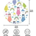 thumbnail image 4 of Coolnut Llama Round Placemats Waterproof Non-Slip Washable Place Mats Polyester Table Mats Set of 1 Heat Resistant for Home Kitchen Holiday Party Home Decor Gifts, 4 of 7