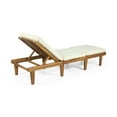 thumbnail image 4 of Adriana Acacia Wood Chaise Lounge with Cushion, Set of 2, Teak and Beige, 4 of 10