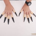 thumbnail image 1 of Halloween Costume Nail Claws Fake Witch Fingernail Arrow Claw Rings Cosplay Nail Finger Tips for Halloween Party Prop 10PCS, 1 of 5
