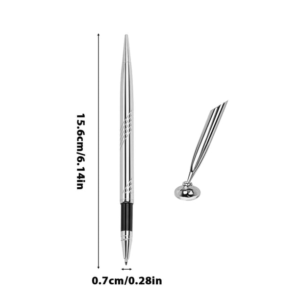 Bolígrafo de metal de 10 ml para escritorio, ideal para oficinas, mostradores de bancos, hoteles y más.