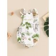 thumbnail image 3 of Bagilaanoe Newborn Baby Girl Boy Summer Rompers Print Sleeveless Bodysuits 3M 6M 12M 18M Infant Casual One Piece Short Jumpsuit, 3 of 7