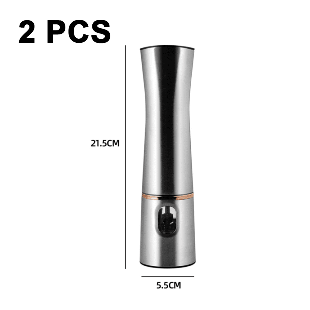 Electric Salt Pepper Grinder Set - Automatic Gravity Pepper Mills USB  Rechargeable Battery Powered Operated - Leap Fit Adjustable Refillable  Electronic Spices Shaker - ENDOMET