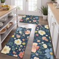 thumbnail image 2 of Pioneer Flower Floral Print Pattern Kitchen Rugs Sets Of 3,Kitchen Runner Rugs Non Skid Washable,Decorative Kitchen Floor Mats for Kitchen,Sink,Laundry,17"x30"+ 17"x47" + 17"x59", 2 of 6