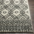 thumbnail image 3 of Surya Beni shag BSH-2310 94 x 120" Rectangle Fabric Rug in Black and Cream, 3 of 7
