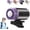 Purple-Grey, variant on 2026 Car Clip On Air Conditioner Fan with LED Display - 360° Rotation, 199 Speeds Adjustable, USB Rechargeable Personal Cooling Fan (White)