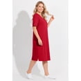 thumbnail image 3 of Catherines Women's Plus Size Suprema Crochet-Detail T-Shirt Dress, 3 of 5