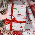 thumbnail image 4 of HOMERAL Christmas Wrapping Paper Roll - Gift Wrap with Santa Head and Candy Cane - Perfect for Christmas - 17 Inch X 33 Feet, 4 of 9