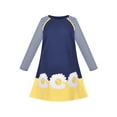 thumbnail image 1 of Robe Fille Manches Longues Marguerite Rayée Décontractée Coton 5 Ans, 1 of 6