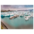 thumbnail image 2 of Panorama du Lac Plein d'Iceberg - Impression sur Toile Paysage, 2 of 3