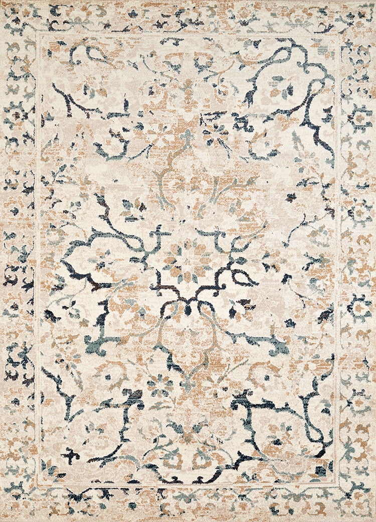 United Weavers Amarna Villa Bella Distressed Linen Woven Olefin Area Rug or Runner