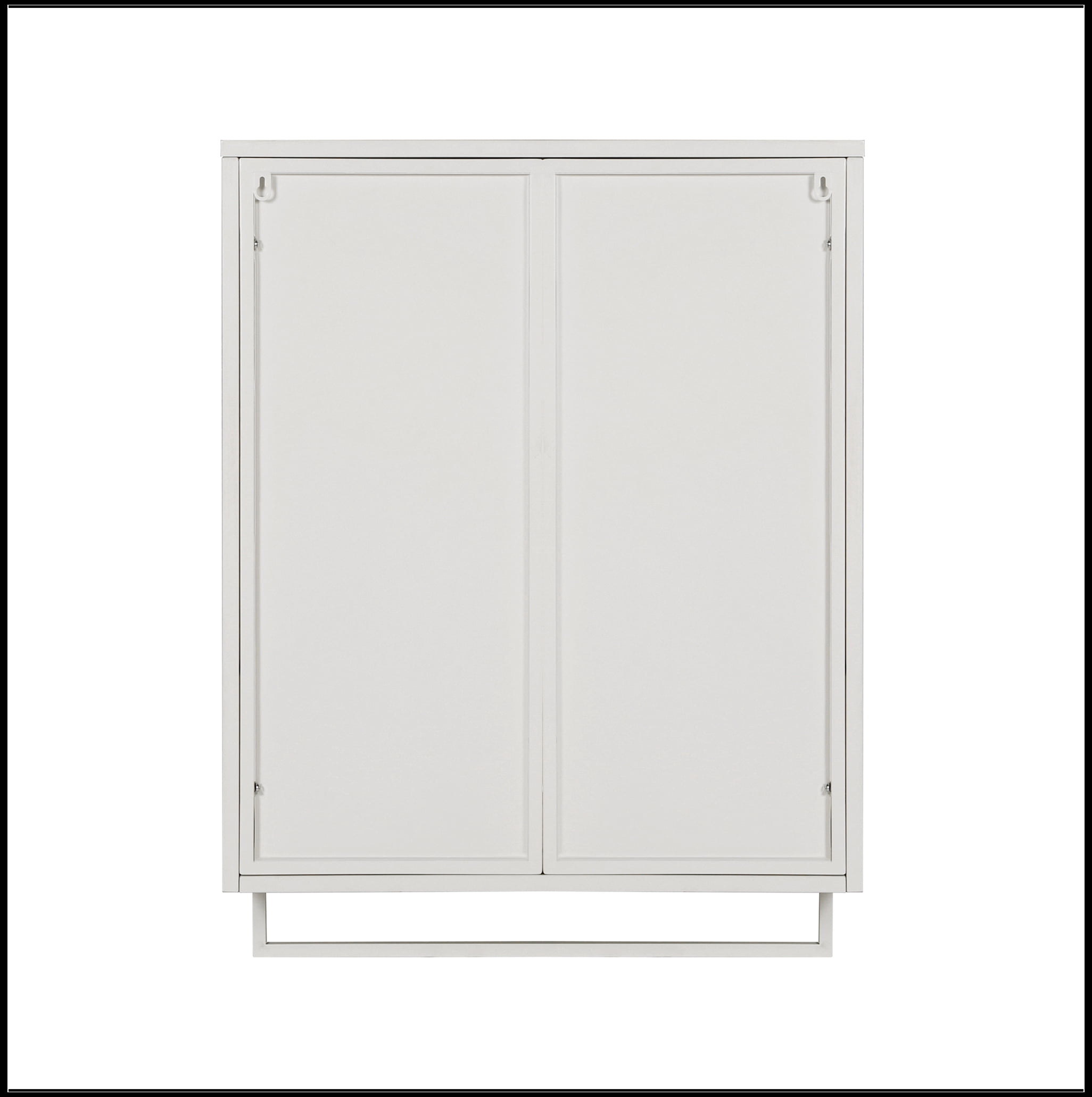 23.62"Glass Doors Modern Two-door Wall Cabinet with Featuring Two-tier Enclosed Storage, an Open Shelf, and Towel Rack, for Entryway Living Room Bathroom Dining Room