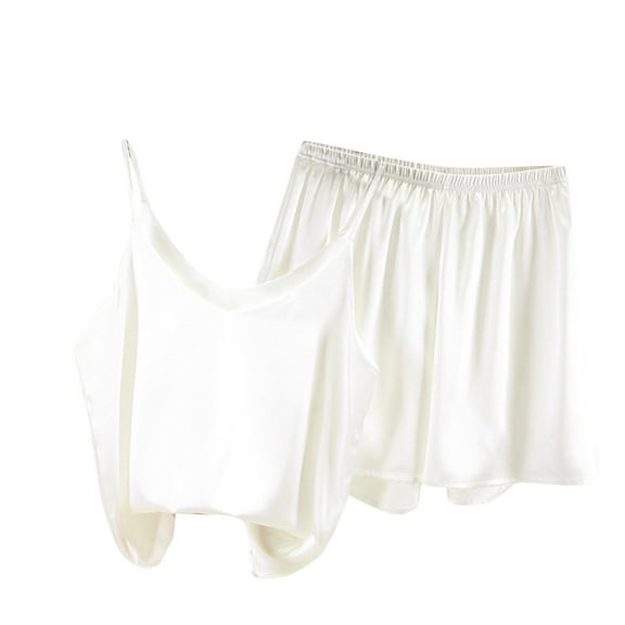 cfhntfmh Pajamas Set for Women Soft Camisole Top Casual Shorts Nightwear Sleepwear 2 Piece Lounge Set