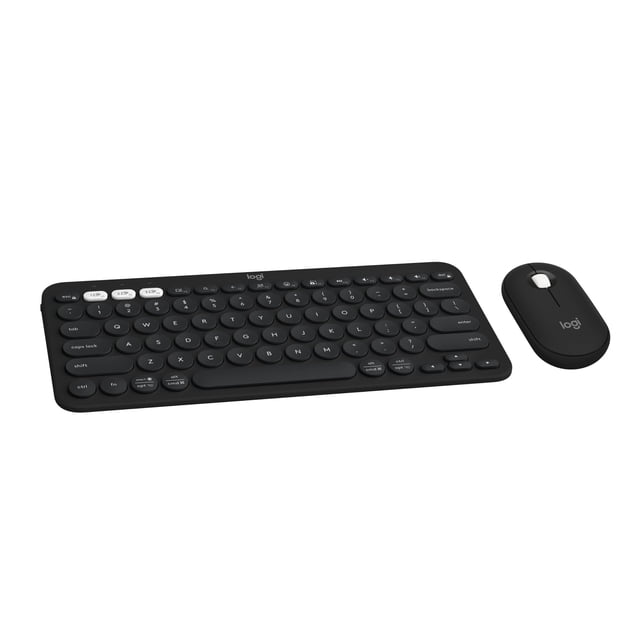 Logitech Pebble 2 Combo, Wireless Keyboard and Mouse, Quiet and Portable, Customizable, Logi Bolt, Bluetooth, Easy-Switch for Windows, macOS, iPadOS,