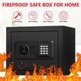 thumbnail image 2 of 1.3 cubic feet small home fireproof safe, theft-proof fireproof safe with digital keyboard, spare key and removable tray, waterproof fireproof safe for documents, money, valuables, 2 of 3