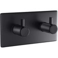 thumbnail image 1 of Double Matt Black Towel Holder,Self Adhesive,Sticky Hooks,Wall,Stainless Steel,Stick on Hooks,Door Hooks,Wall Hooks for Hanging,Bathroom Hooks, 1 of 3
