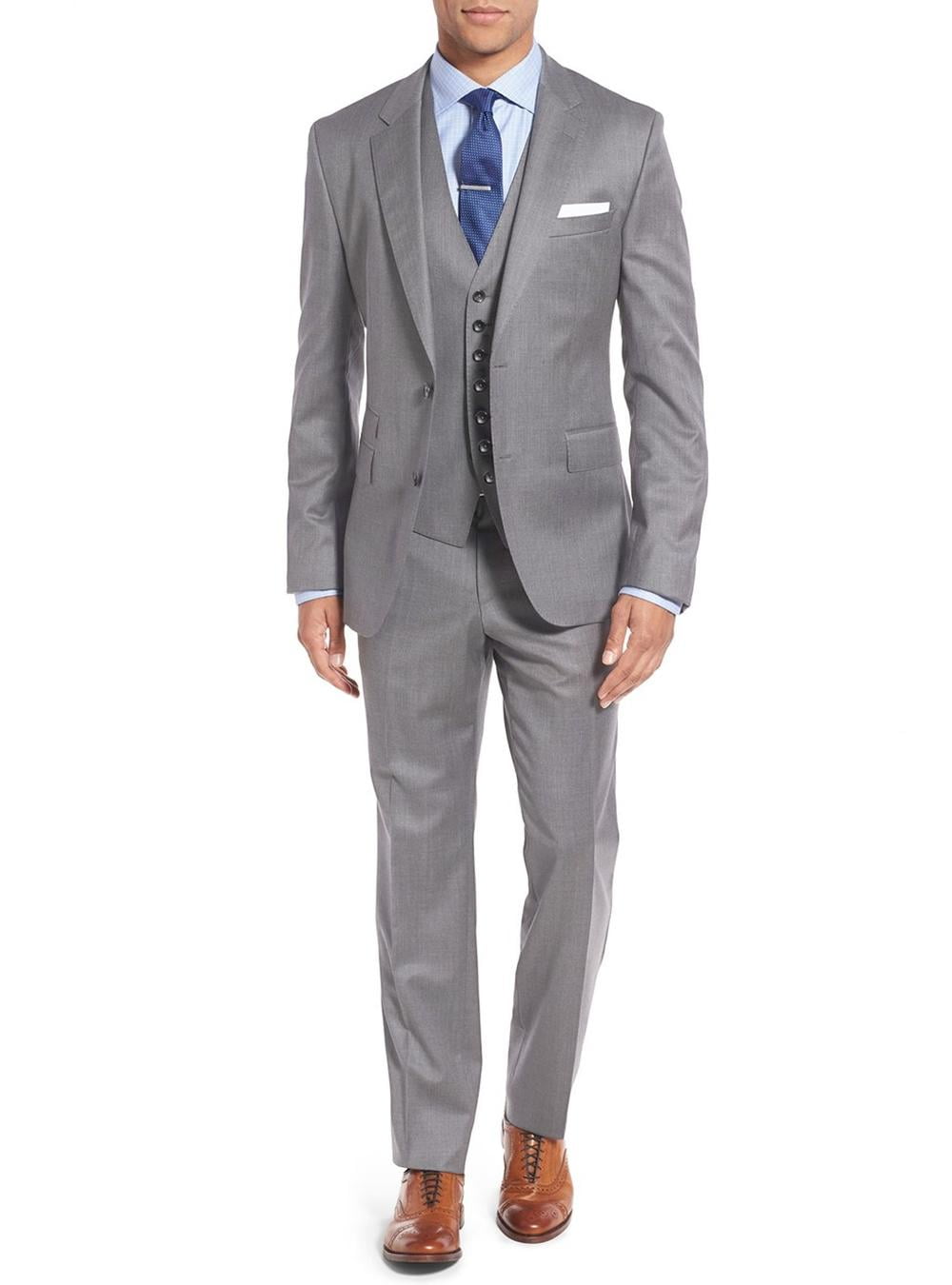 Salvatore Exte Men's 3-piece vested Suit Set 2 Button Blazer Pants Plus ...