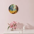thumbnail image 3 of 10 Inch Wall Clock Battery Operated Silent Clock Decorative for Office, Kitchen, Outdoor, Living Room，Autumn Forest Nature Beautiful, 3 of 4