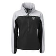 thumbnail image 2 of Women's Cutter & Buck Black Las Vegas Raiders  Charter Eco Recycled Half-Zip Hooded Anorak Jacket, 2 of 3