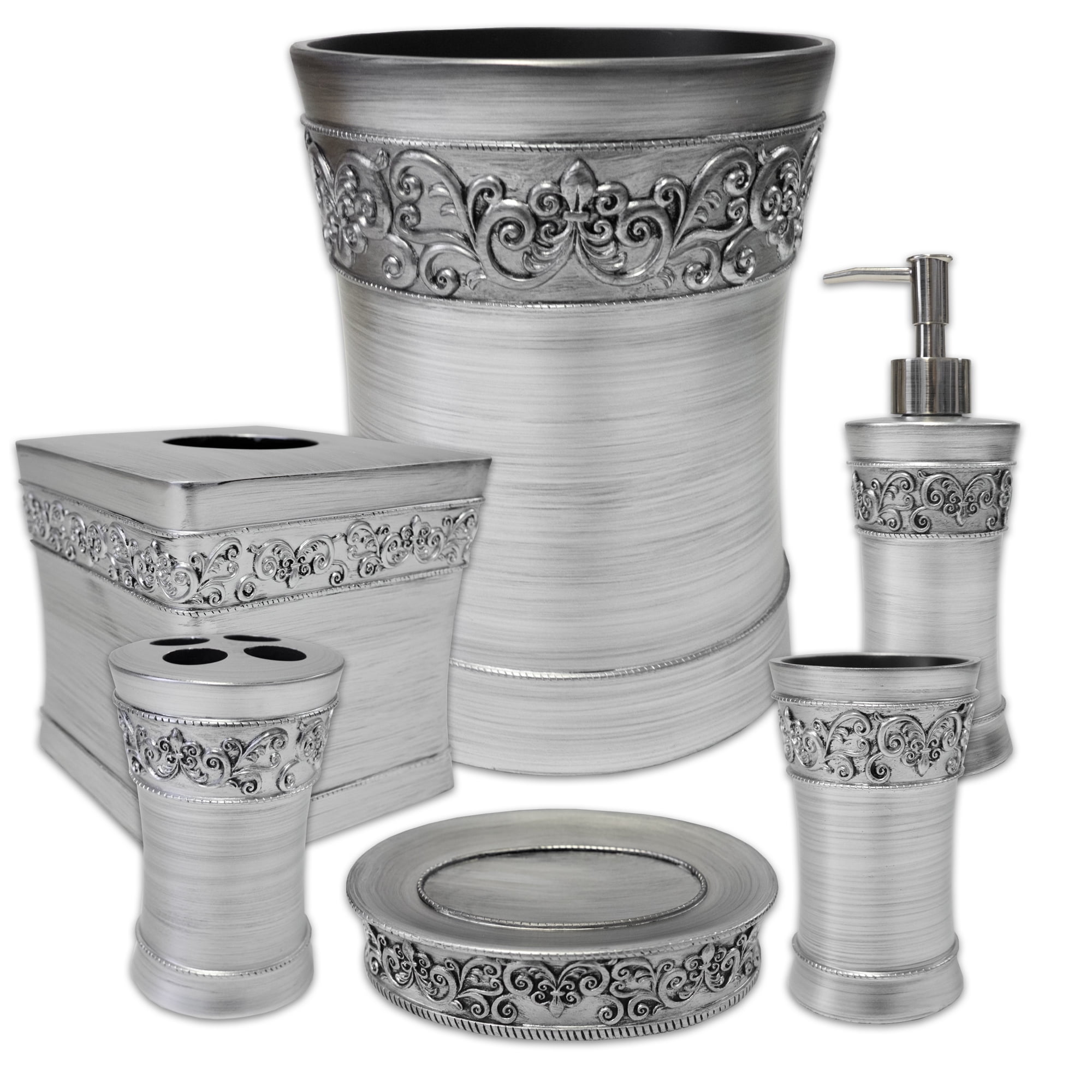 Popular Bath Murano 6 Piece Bathroom Resin Accessory Set ...